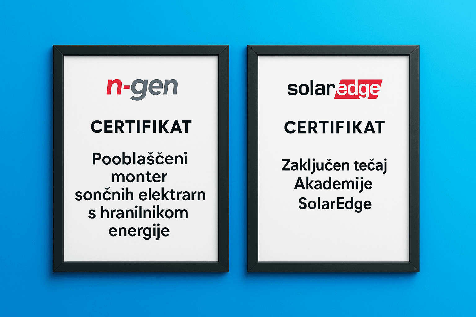 N-gen in Solar edge certifikata